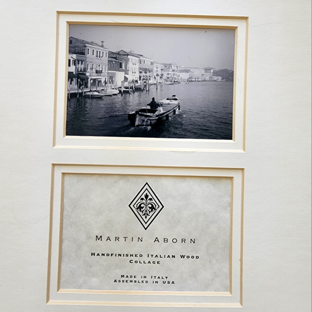 2 Vintage Italian Black and White Photos Matted Set 11x14" Art Martin Aborn - Picture 2 of 6